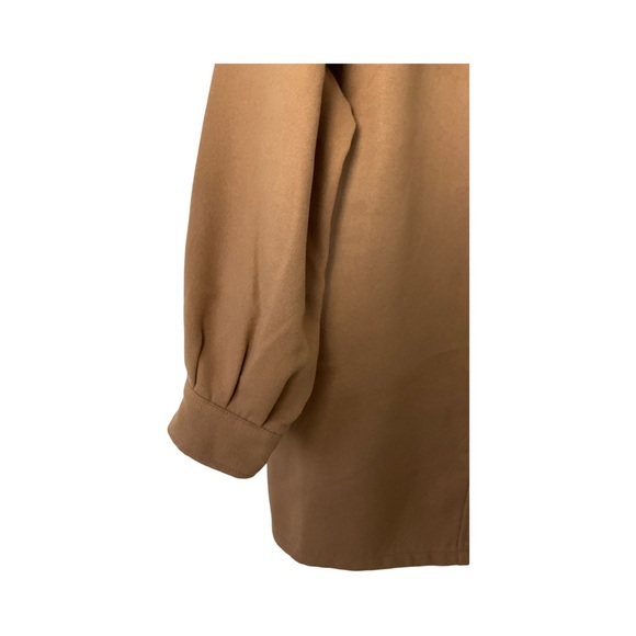 Missguided Tall Oversized Camel Shacket Size 8 NWT - Picture 2 of 8